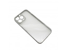 Чехол iPhone 13 Pro Max Style силикон прозрачный Серебряный