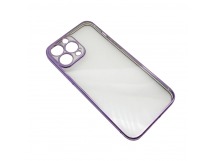 Чехол iPhone 13 Pro Max Style силикон прозрачный Фиолетовый