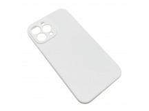 Чехол iPhone 13 Pro Max (Full Camera) Силикон Матовый Белый