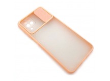 Чехол Samsung A12/M12 (2020) Матовый Slide Camera Розовый Песок