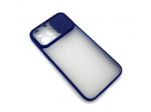 Чехол iPhone 13 Pro Матовый Slide Camera Темно-Синий