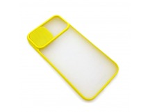 Чехол iPhone 13 Pro Max Матовый Slide Camera Желтый