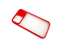 Чехол iPhone 13 Pro Max Матовый Slide Camera Красный