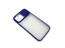 Чехол iPhone 13 Pro Max Матовый Slide Camera Темно-Синий