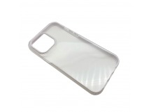 Чехол iPhone 13 Pro Max Силикон Радужный прозрачный Белый
