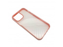 Чехол iPhone 13 Pro Max Силикон Радужный прозрачный Розовый