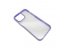 Чехол iPhone 13 Pro Max Силикон Радужный прозрачный Фиолетовый
