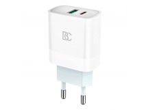 Сетевое зарядное устройство USB/Type-C BC C62 (18W, QC3.0, PD) Белый
