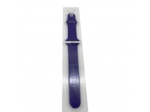 Ремешок для Apple Watch 42/44/45mm №37 силиконовый Темно-Фиолетовый (Размер SM)