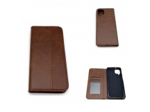 Чехол Samsung A12/M12 (2020) Книжка Wallet Кожа Темно-Коричневый