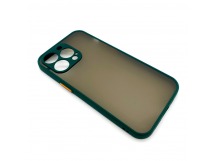 Чехол iPhone 13 Pro Противоударный Матовый Темно-Зеленый