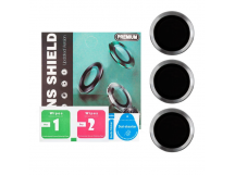 Защитное стекло линзы камеры для iPhone 13 Pro/13 Pro Max (комплект 3 шт.) Серый