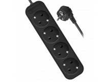 Удлинитель Defender M418 (4 розетки, 1,8 м.) Черный