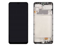 Дисплей для Samsung M325F Galaxy M32 в рамке + тачскрин (черный) 100%