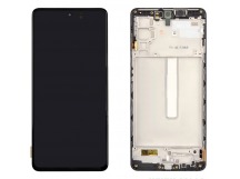 Дисплей для Samsung M526B Galaxy M52 в рамке + тачскрин (черный) 100%
