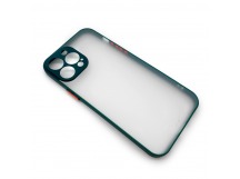 Чехол iPhone 13 Pro Max Bubble New тонкий Темно-Зеленый