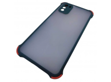                                     Чехол силикон-пластик Xiaomi Poco M3 прозрачный с защитой по краям зеленый/красный*