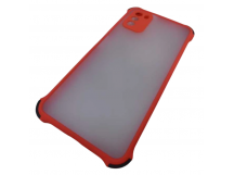                                     Чехол силикон-пластик Xiaomi Poco M3 прозрачный с защитой по краям красный/черный*