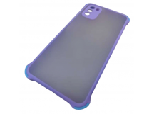                                     Чехол силикон-пластик Xiaomi Poco M3 прозрачный с защитой по краям сиреневый/голубой*