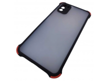                                     Чехол силикон-пластик Xiaomi Poco M3 прозрачный с защитой по краям черный/красный*