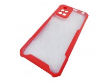                             Чехол пластиковый Xiaomi Redmi 10 прозрачный с окантовкой красный*