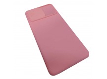                                     Чехол силиконовый Samsung A10 с защитой на камеру розовый*