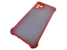                                     Чехол силикон-пластик Samsung A22 прозрачный с защитой по краям красный/черный*