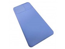                                     Чехол силиконовый Samsung A22 с защитой на камеру голубой*
