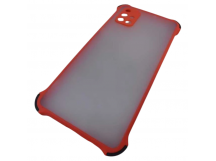                                     Чехол силикон-пластик Samsung A71 прозрачный с защитой по краям красный/черный*