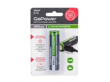 Аккумулятор 18650 Li-on 3000mAh, 3,6V без защиты с высоким контактом "GoPower"