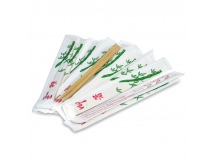 Палочки для суши 23см (100шт) бамбук сдвоенные в инд бумаж упак  1/20уп
