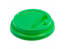 Крышка на стакан кофейный 90мм зеленая с клапаном 1/50/1000шт РП