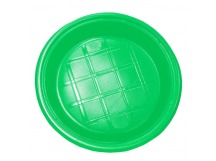 Тарелка пластиковая десертная D205мм (50шт) ПП зеленая 1/50/2000шт