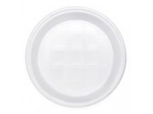 Тарелка пластиковая десертная D205мм (50шт) ПП прозрачная 1/50/2000шт