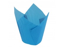 Форма бумажная ТЮЛЬПАН D50*H80мм (200шт) голубая для кекса 1/200/2400шт