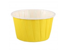 Форма бумажная МАФФИН D50*H40мм (100шт) желтая-белая для кекса 1/100/3000шт