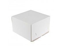 Коробка под торт 300*300*190мм квад/белое дно без ламин + крышка 1/5/50шт