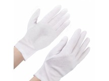 Перчатки для официантов L (1 пара) белые хлопковые 1/5/240шт