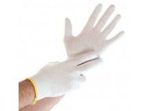 Перчатки рабочие (1 пара) нейлоновые белые ассорти без ПВХ 1/12/300шт