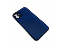Чехол iPhone 11 Кожа Темно-Синий