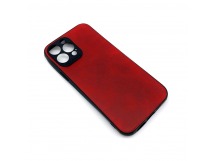 Чехол iPhone 13 Pro Max Кожа Красный