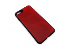Чехол iPhone 7 Plus/8 Plus Кожа Красный