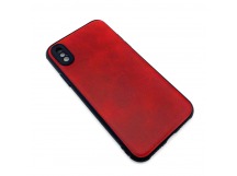 Чехол iPhone X/XS Кожа Красный