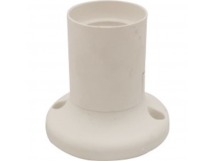 Патрон пластиковый настенный Е27 прямой, белый "Rexant"