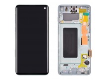 Дисплей для Samsung G973F Galaxy S10 в рамке + тачскрин (зеленый) 100%