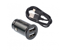 АЗУ VIXION U21c (2-USB/2.4A) + Type-C кабель кабель 1м короткий блок (черный)