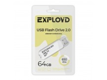 Флеш-накопитель USB 64GB Exployd 650 белый