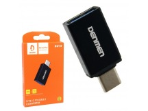 Переходник DENMEN DU10 USB - Type C (черный)