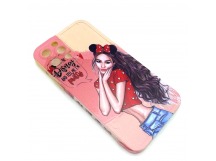 Чехол iPhone 12 Pro Max Силикон Print (Girl and Bow) Colorful