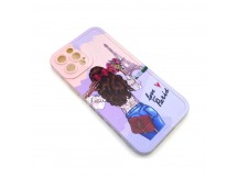 Чехол iPhone 12 Pro Max Силикон Print (Girl and Eiffel Tower) Colorful